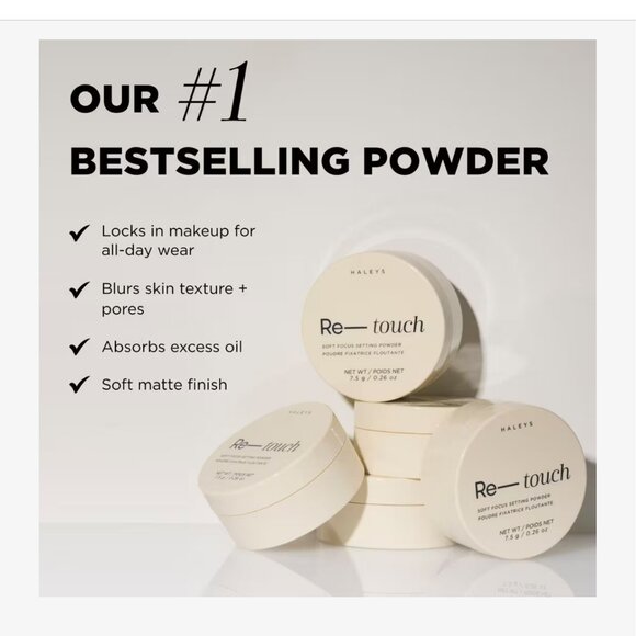 HALEYS Re-touch Setting Powder VEGAN + CRUELTY-FREE, Ultra-Blurring, Lightweight - Picture 4 of 17
